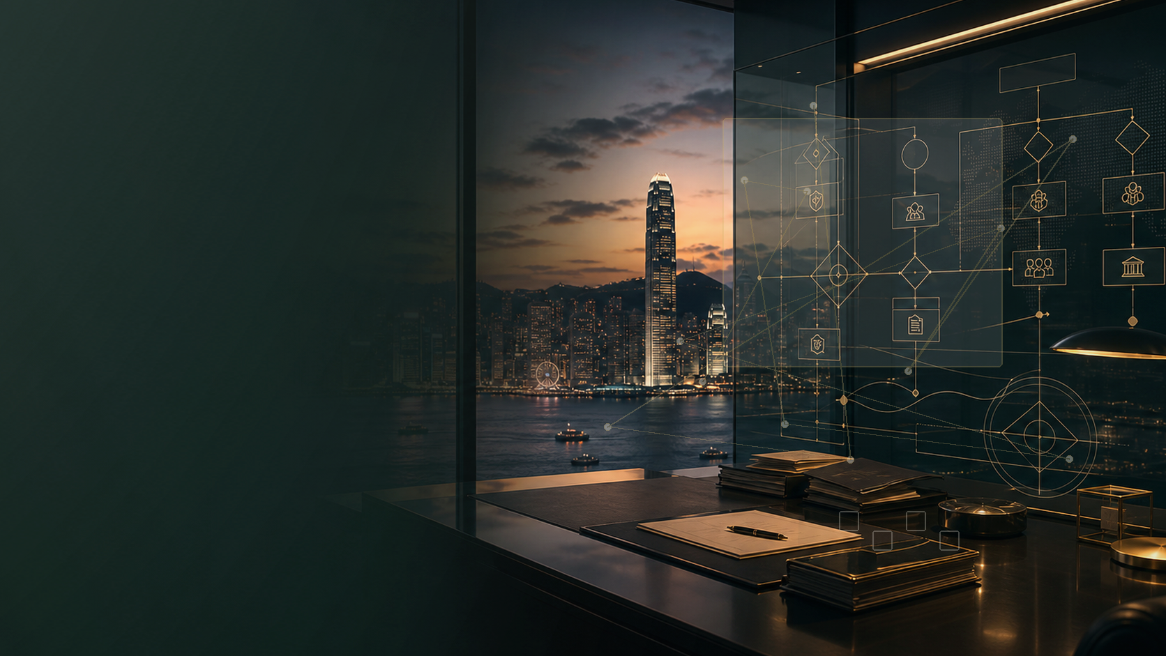 Hong Kong office review file with structure notes and appointment record