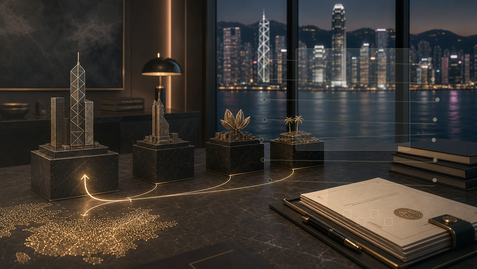 Comparison map of Hong Kong and Singapore for family offices and private capital